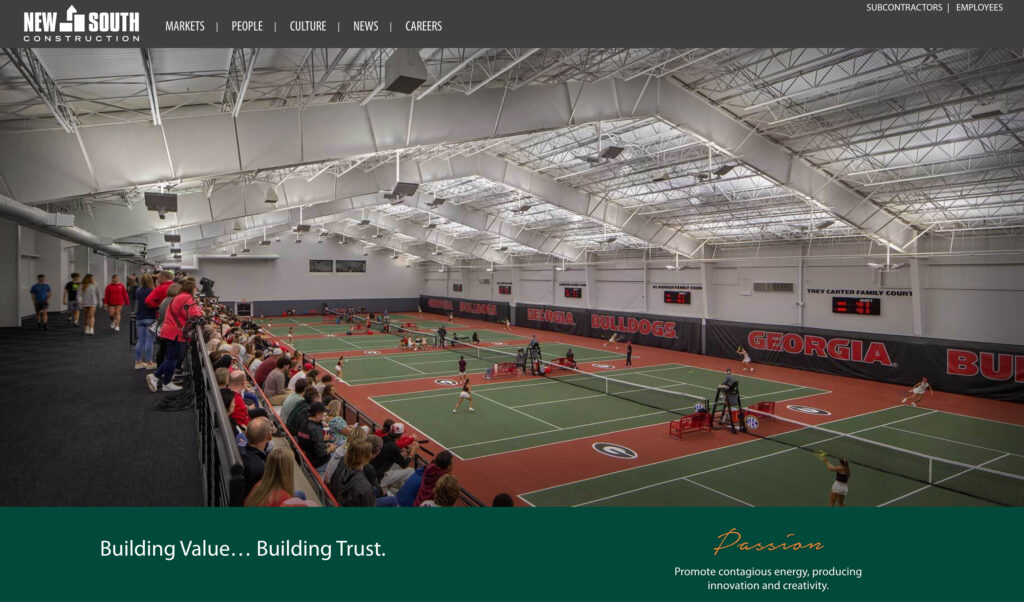 New South Construction website preview
